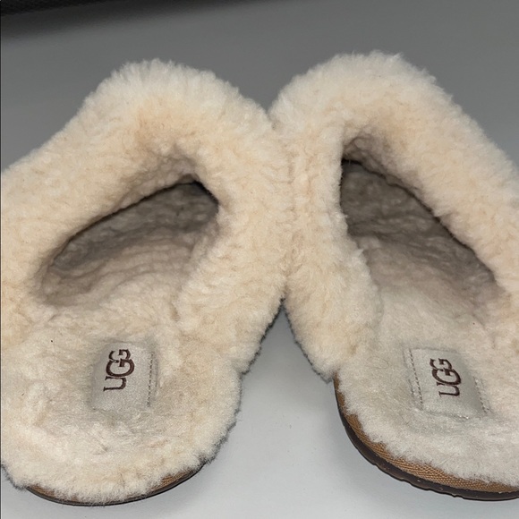 UGG Chestnut Suede Shearling Mule Slippers - Chestnut & Cream size 8/9 - Picture 3 of 15